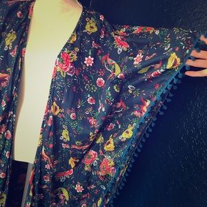JLC Designs floral batwing kimono